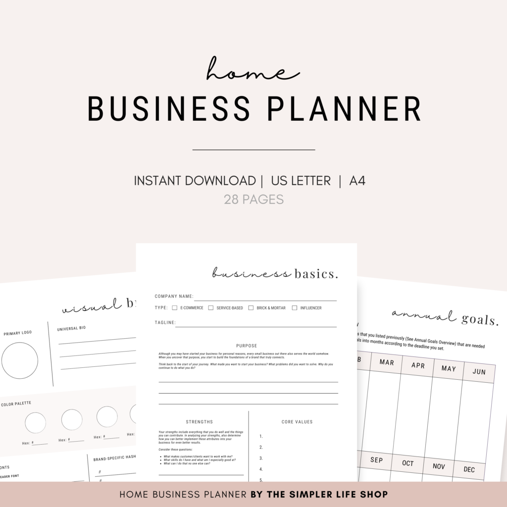 Home Business Planner for your Christian mom business ideas